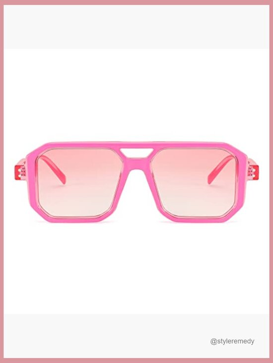 Plastic Aviator Sunglasses Retro Square Frame Polarized UV Protection main image 6